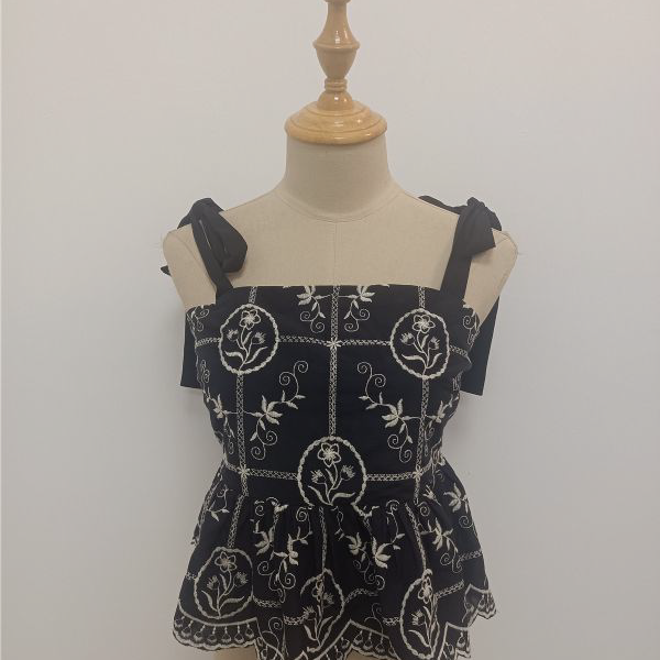 Tie Shoulder Strap Top