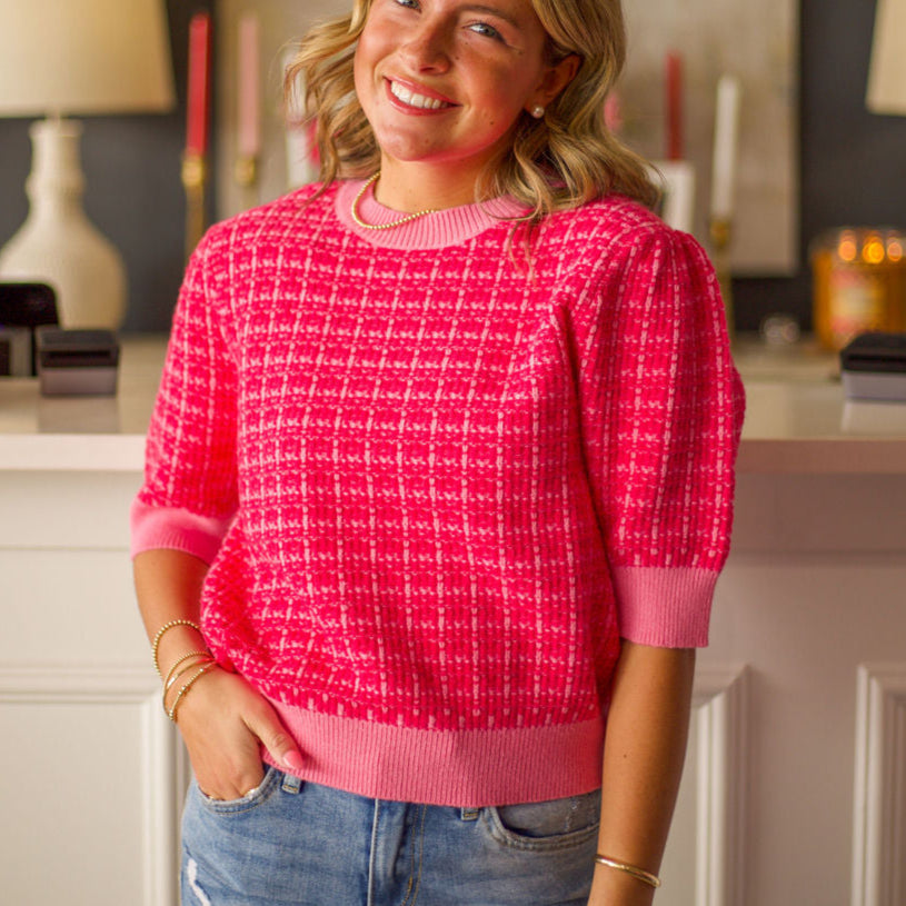 Puff Sleeve Knit Top