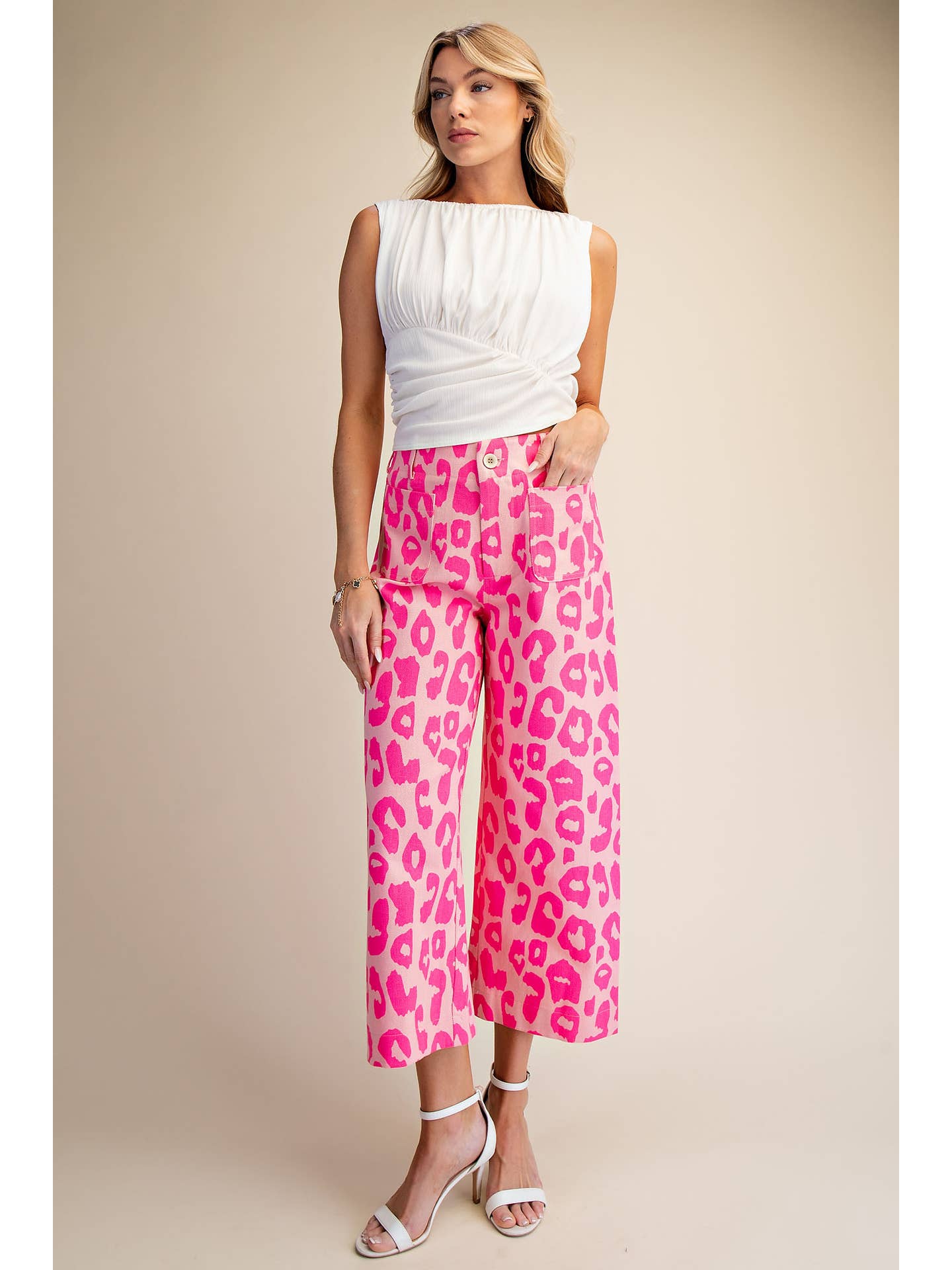 Colette Cropped Wide-Leg Neon Leopard Pants_Glam_GP8612_PNK