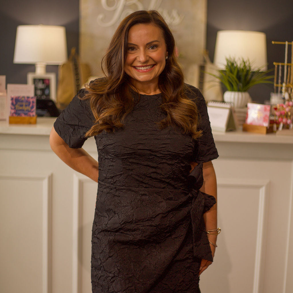 Short Sleeve Textured Dress