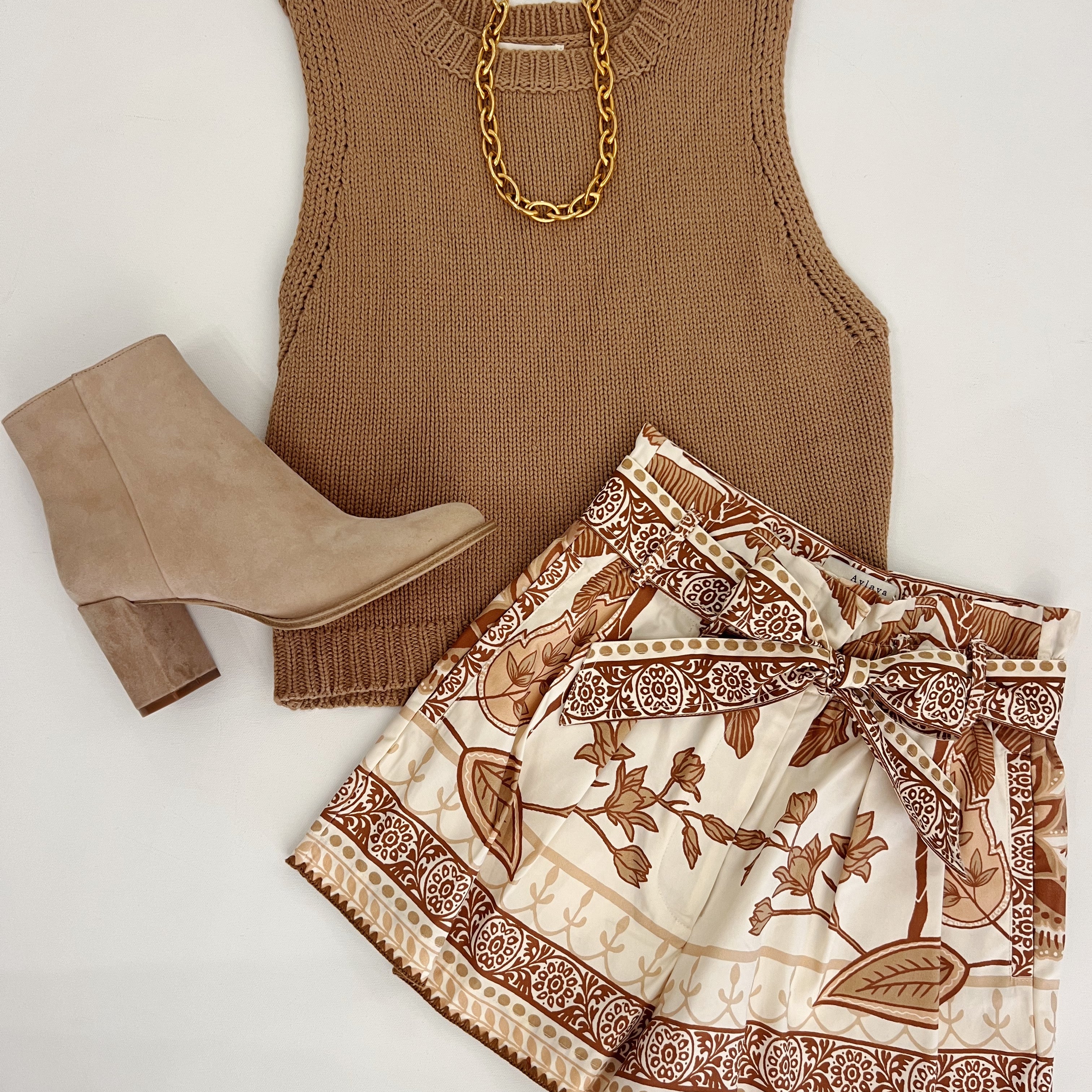 Cropped Knit Tank Top