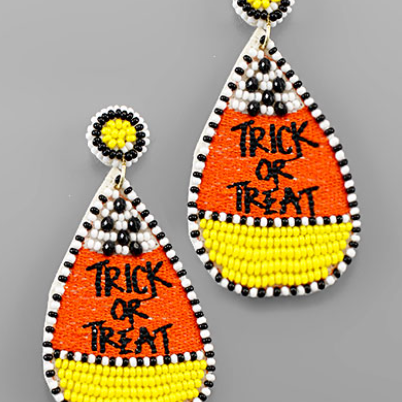 Trick Or Treat Cone Candy Bead Eaarrings
