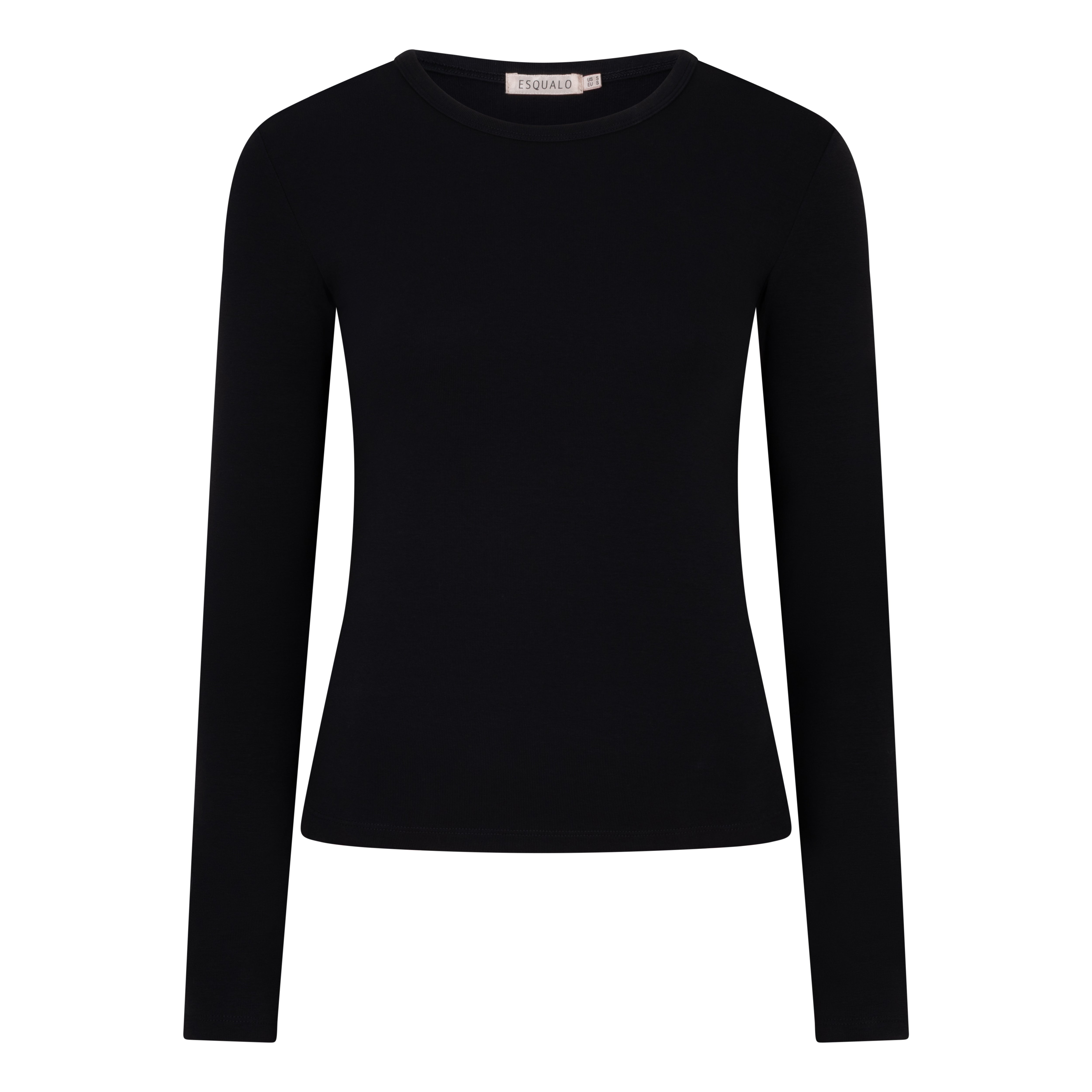 Top Long Sleeves Basic Round Neck_Esqualo_F2630508