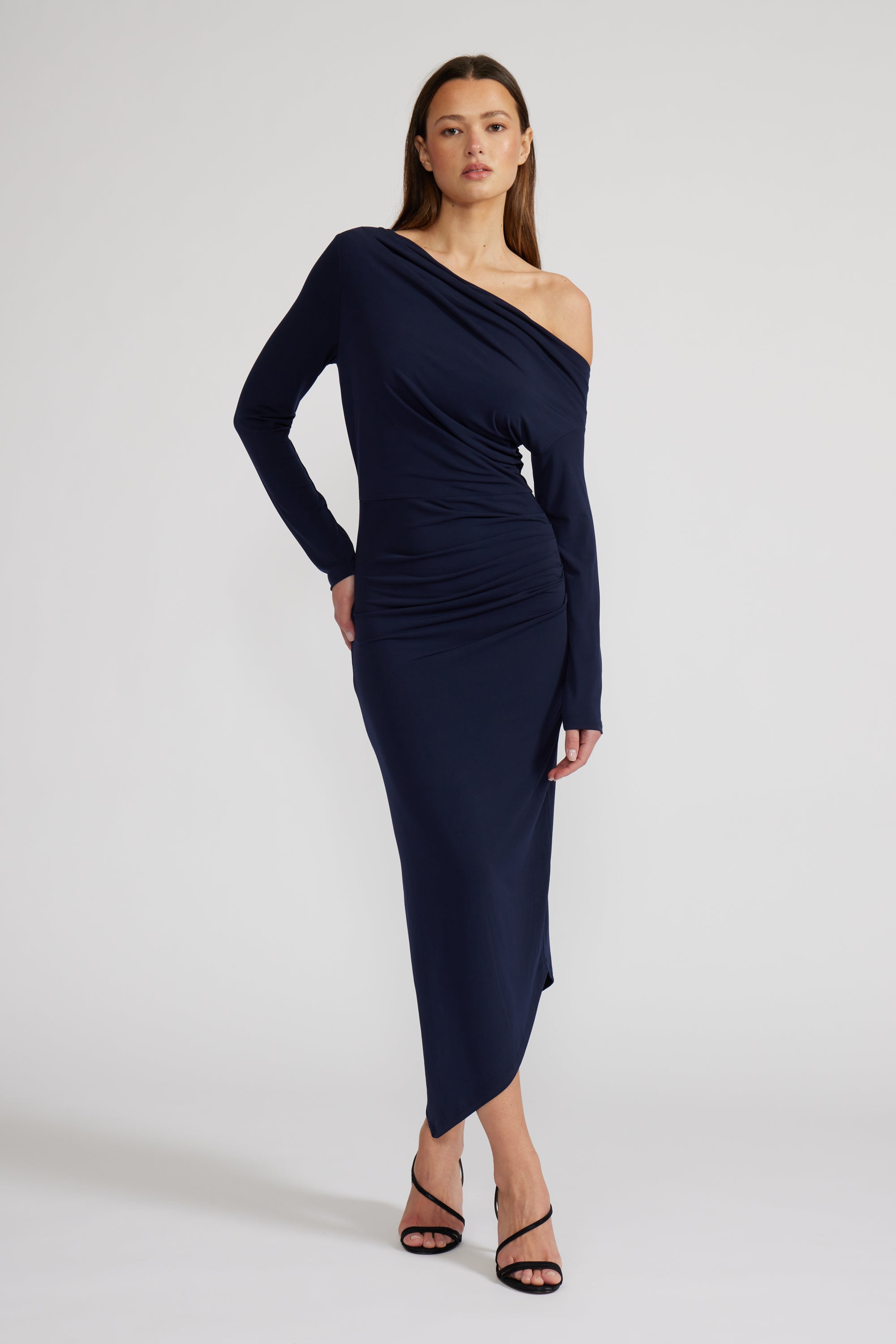 Alissa Asymmetric Dress Navy / M Alissa Asymmetric Dress Navy / M