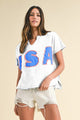 Patriotic Patched Knit Top