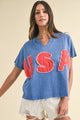 Patriotic Patched Knit Top