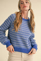 Geometric Stripe Knit Sweater