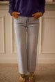 High Rise Wide Leg With Raw Hem Denim Jeans