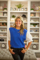 Puff Sleeve Layered Sweater Vest Top