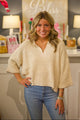 Cropped Patch Sweater