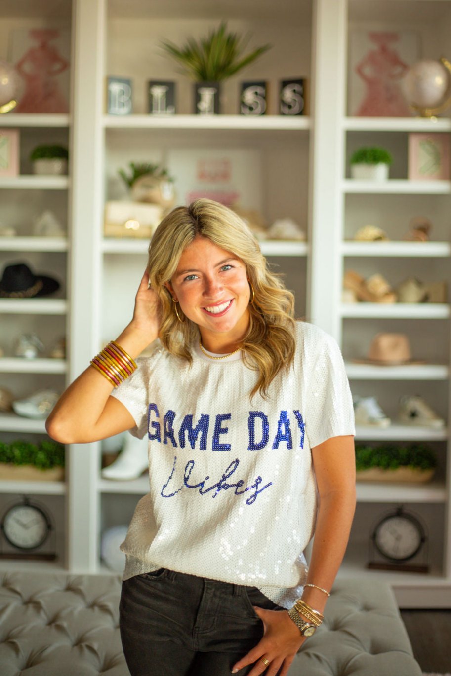 Sequin Top With Game Day Vibes