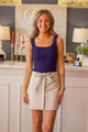 Scalloped Rib Tank Top