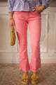 Flare Jeans with Raw Hem Edge