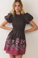 Floral Border Smocked Mini