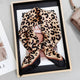 Leopard Splicing Print Square Satin Scarf