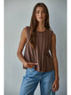 Knit Jersey Round Neck Sleeveless Top