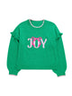 "JOY" Ruffle Sleeve Sweater