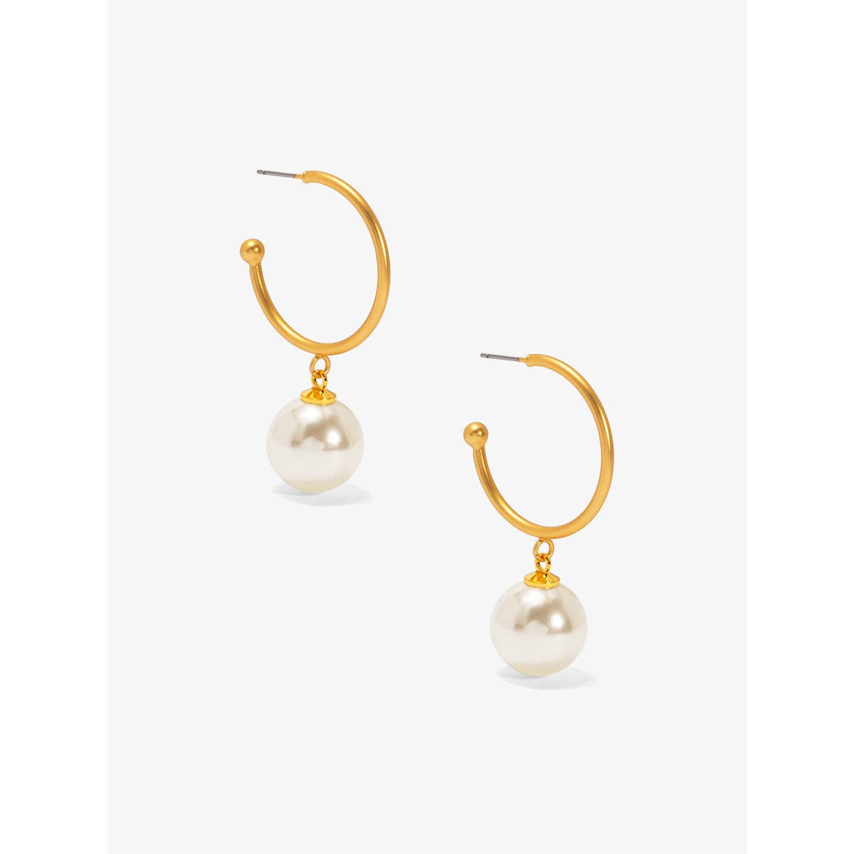 C- Hoop Pearlescent Drop Earring