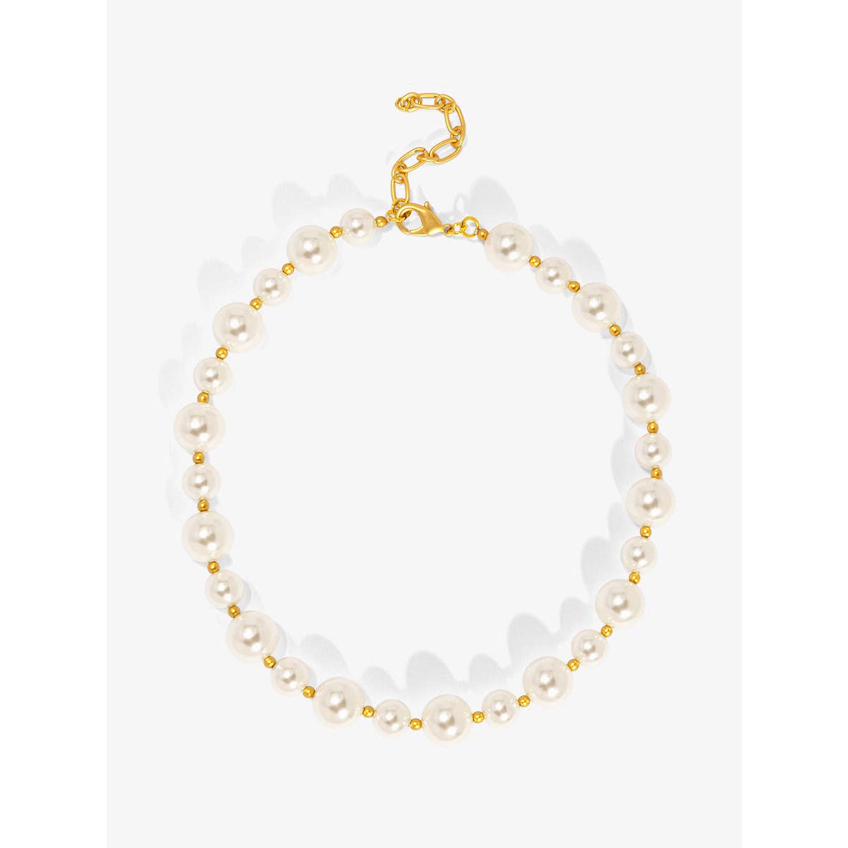 Pearlescent Bead Collar Necklace