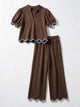 Scalloped Pant Set