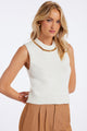 Savoy Chain Detail Sweater Tank