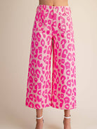 Colette Cropped Wide-Leg Neon Leopard Pants_Glam_GP8612_PNK