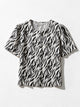 Zebra Button Down Top