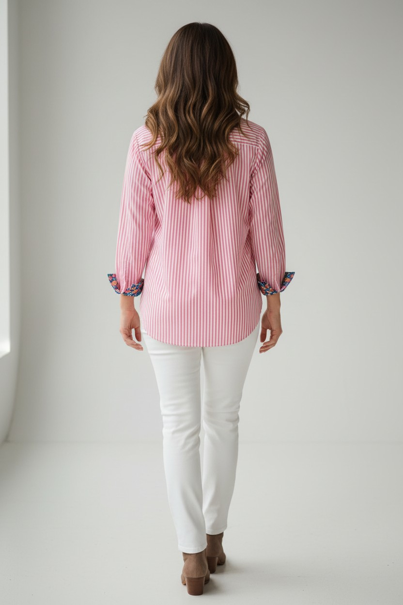 Floral_Contrast_Mixed_Print_Striped_Shirt_Urban_Daizy_UDTP1337_PKS_S_2