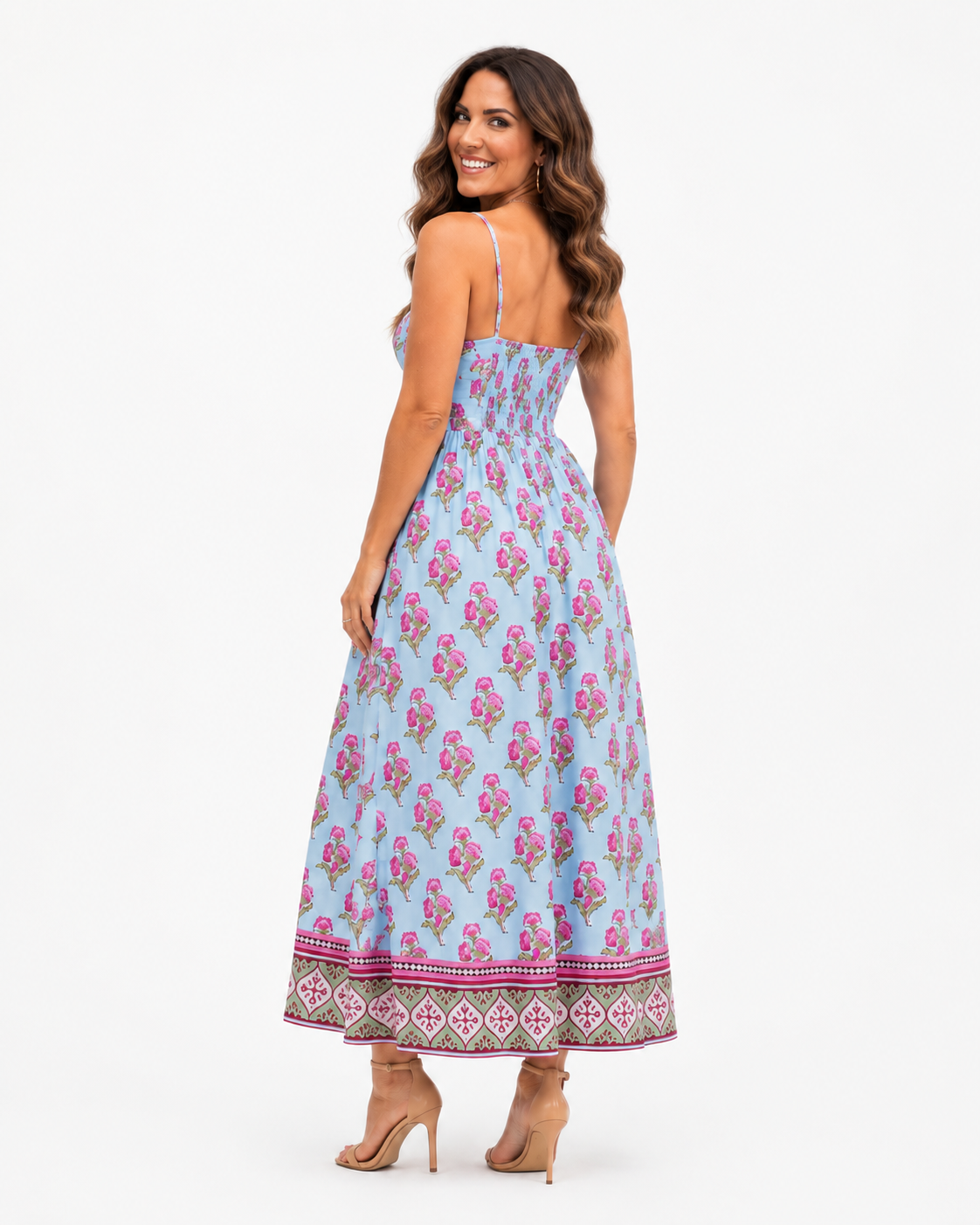 Floral_Print_Gathered_Waist_seam_Maxi_Dress_TCEC_CD06721_MULTI_S_2