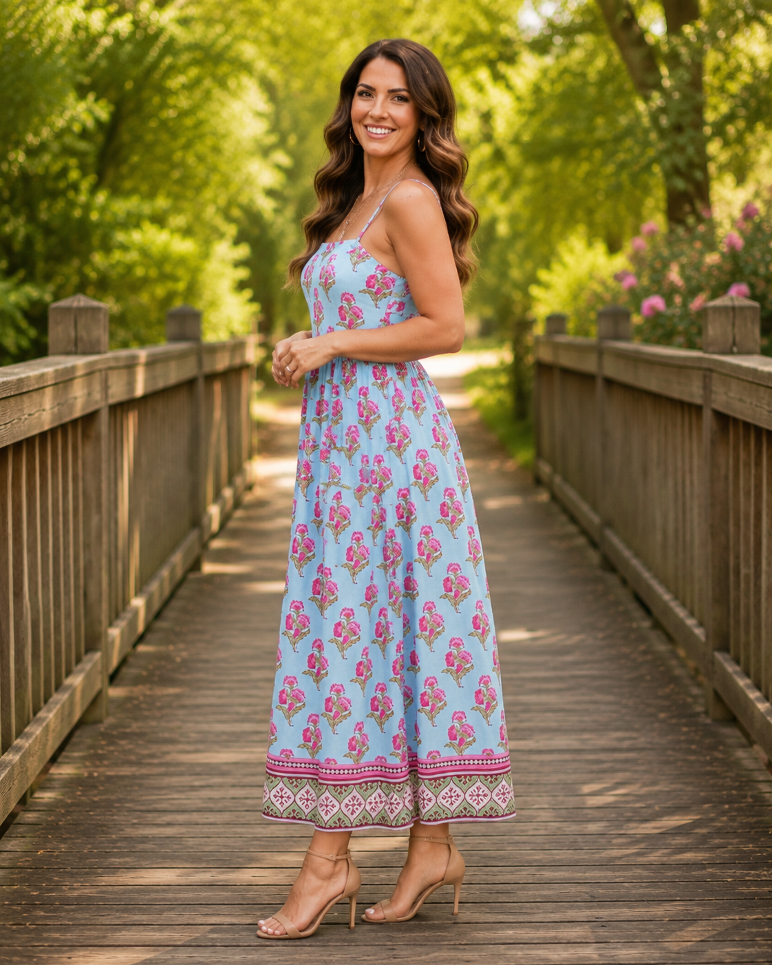 Floral_Print_Gathered_Waist_seam_Maxi_Dress_TCEC_CD06721_MULTI_S_3