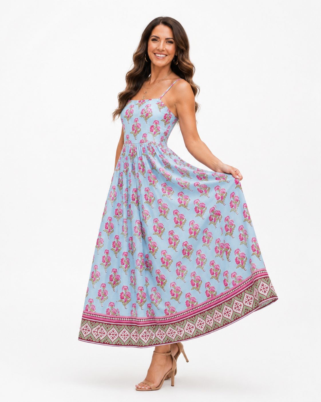 Floral_Print_Gathered_Waist_seam_Maxi_Dress_TCEC_CD06721_MULTI_S_4