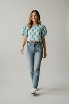Floral_Print_Puff_Sleeve_Scallop_Hem_Top_Pretty_Follies_CT10047_BLU_S_4