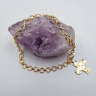Hammered Cross Front Toggle Necklace_Magnolia_MMJ1461