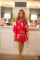 Nylah Printed Mini Dress with Godets