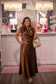 Satin Top and Skirt Set