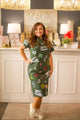 Dark Green Queen Of The Classroom Midi Tee Dress