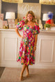 Square Neck Midi Dress