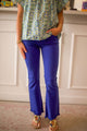 Flare Jeans with Raw Hem Edge