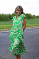 Green Flowered Dress