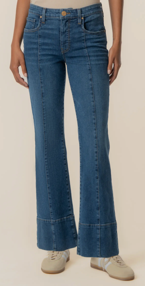 Kelsey High Rise Ankle Front Seam Wide Hem