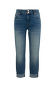 Amy Crop Straight-Waistband Double Btn Roll Up