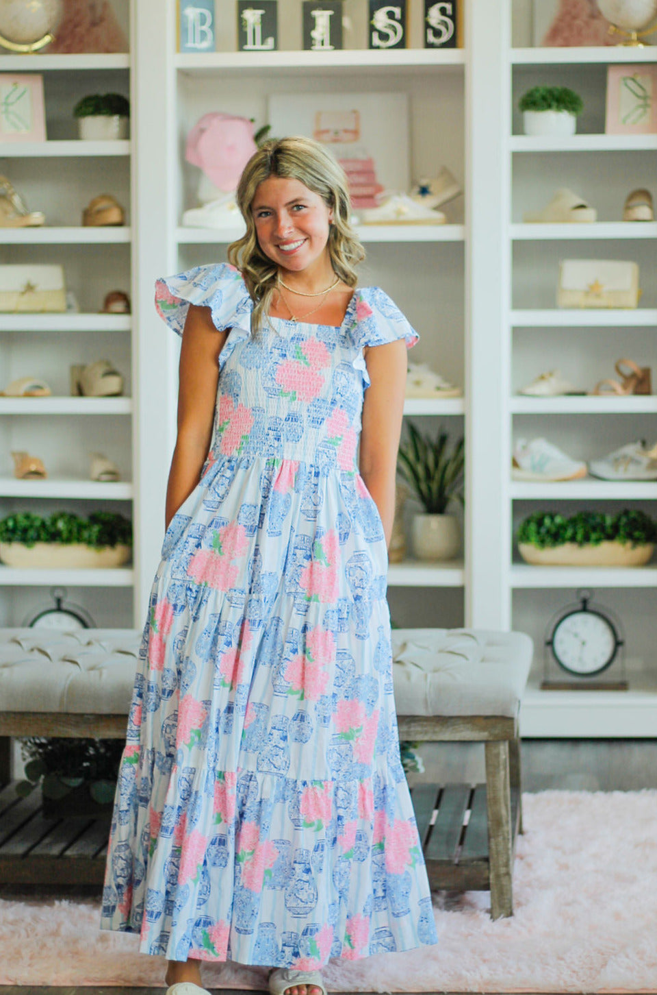 Ginger Jar Bouquet Smocked Dress Bliss on Brannon Ginger Jar Bouquet Smocked Dress Bliss on Brannon