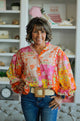 Orange Patchwork Top