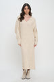 Cozy V-Neck Maxi Sweater Dress