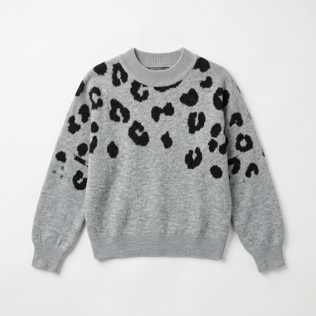 Printed_Knit_Sweater_Esqualo_3704_LGR_XS_1