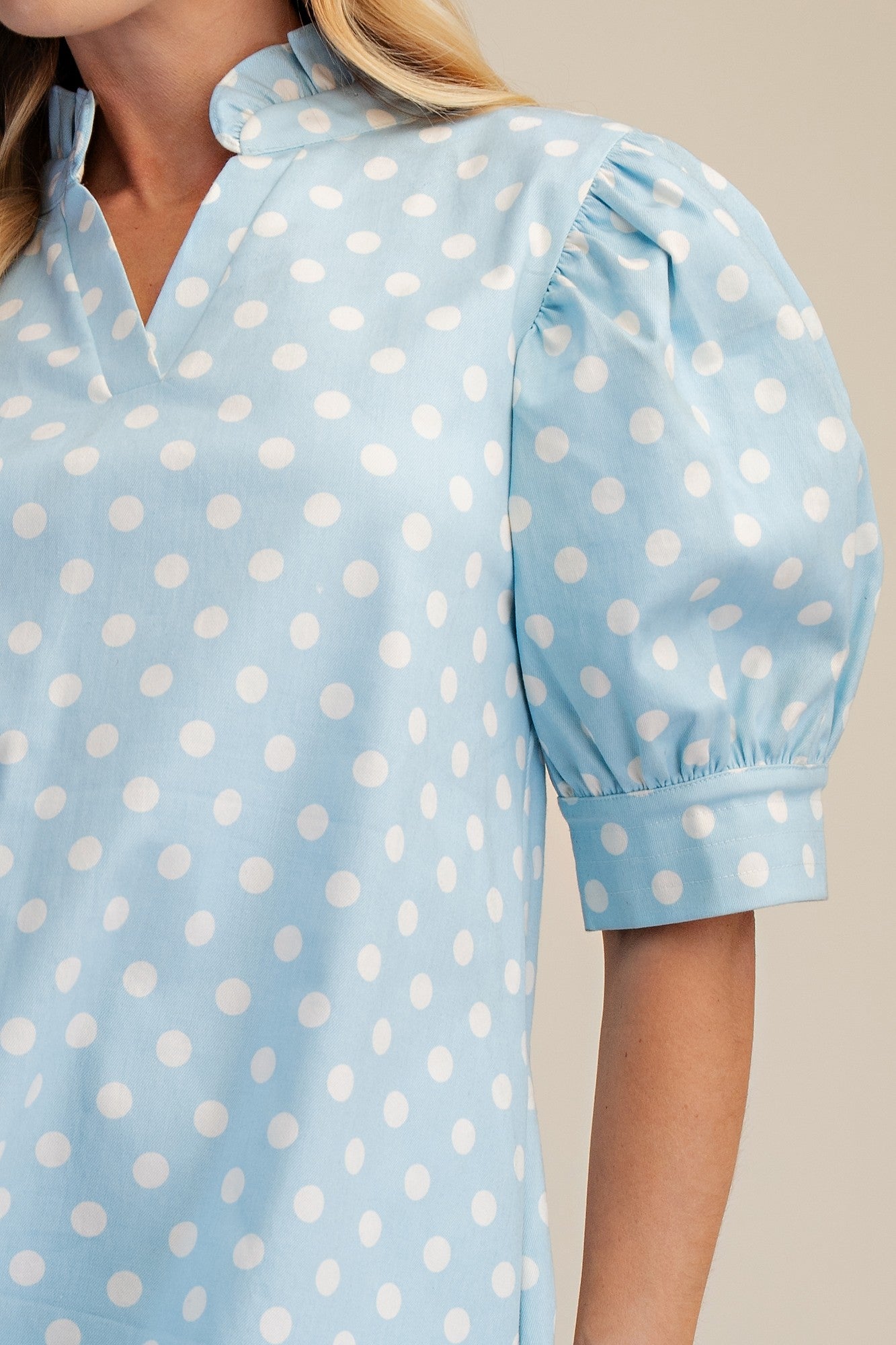 Ruffle Polka Dot Mini Dress_Glam_GD9784