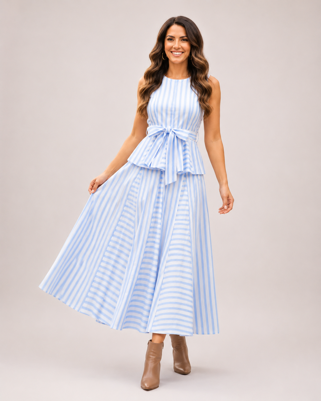 Striped_Sleeveless_Tie_Waist_Peplum_Top_and_A_Line_Midi_Skirt_Set_TCEC_CT9784_BABY_BLUE_S_4