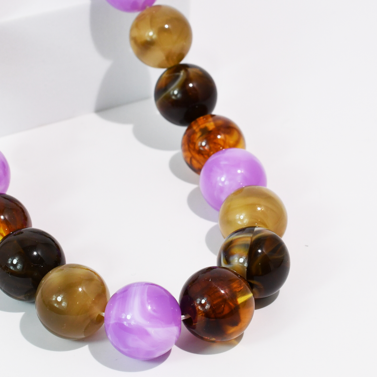 Pop Of Joy Purple & Amber Necklace