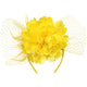 Side Mesh Silky Flower Feather Gatsby Fascinator Hat