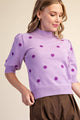 Polka Dot Mock Neck Sweater